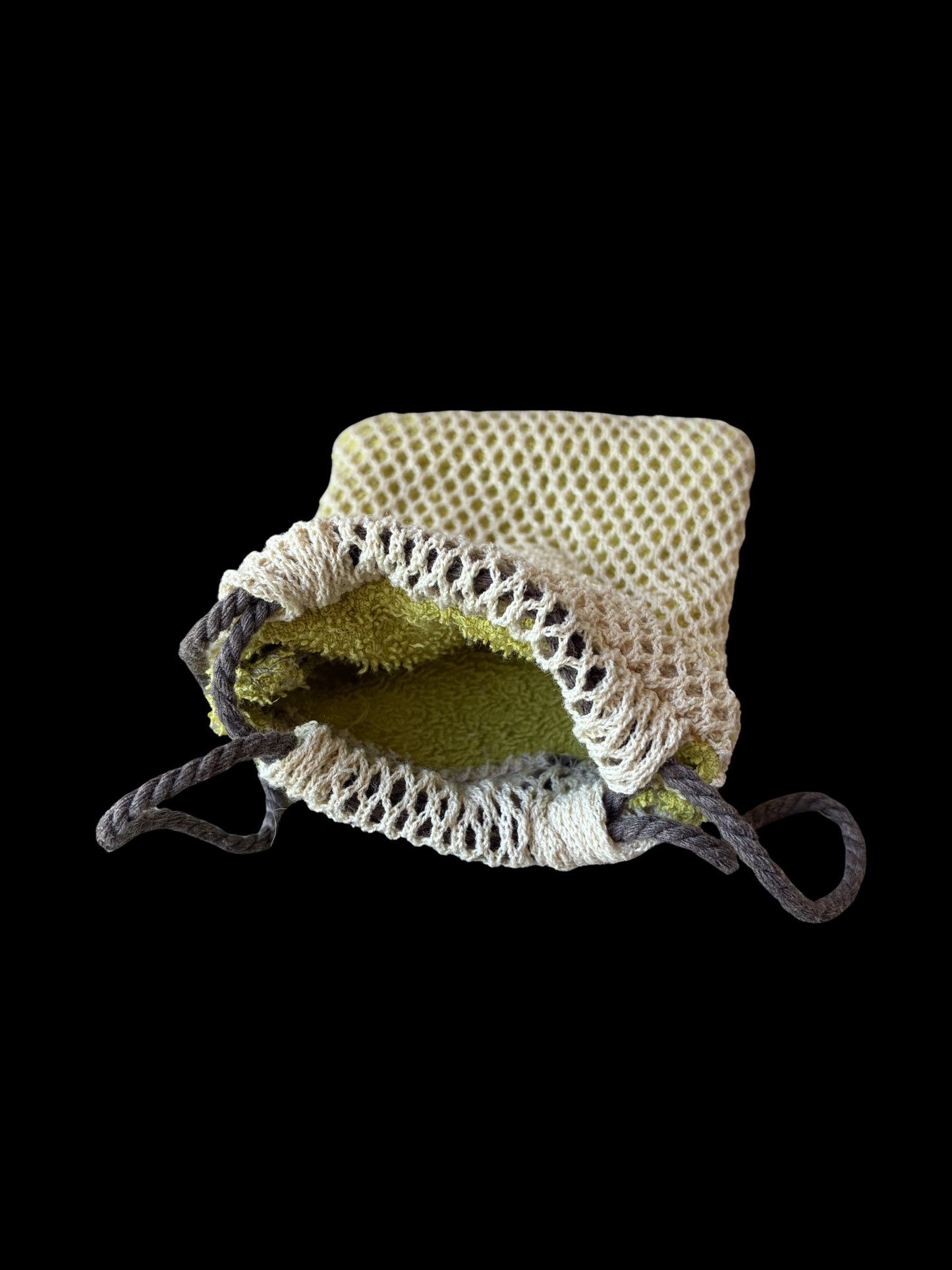 Exfolierande påse limegrön
