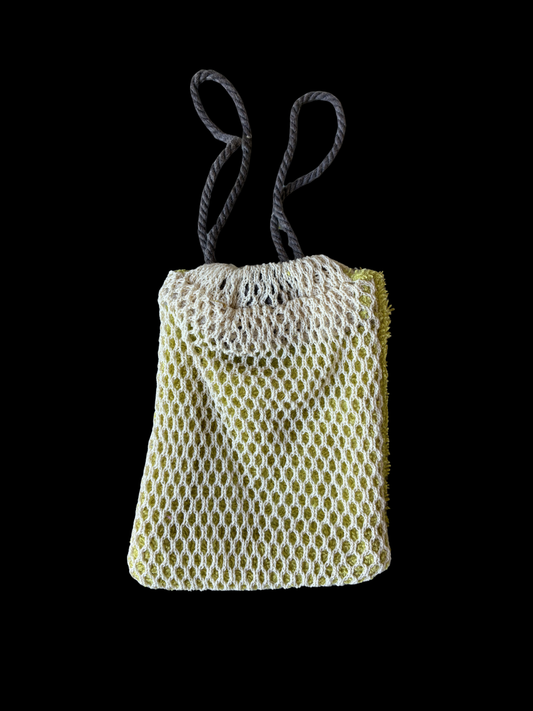 Exfolierande påse limegrön