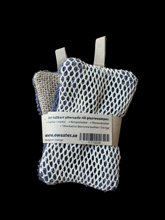 Disksvampar återanvändbara 2-pack mörkblå