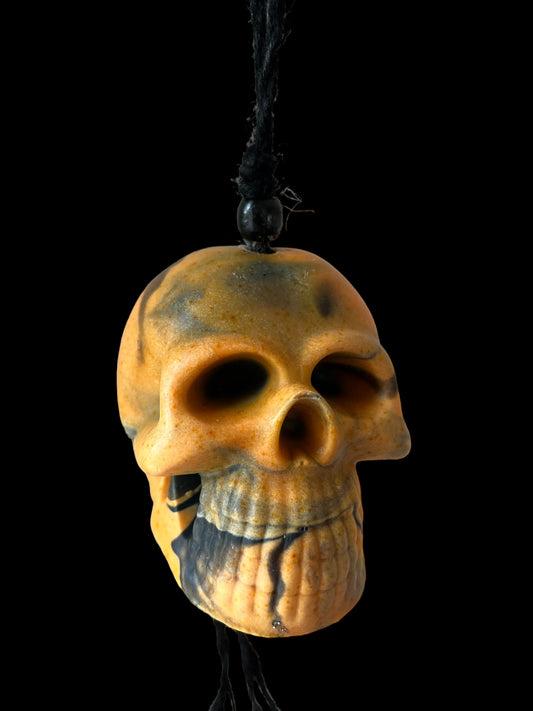 Tigerlakrits skalle - svart/gul