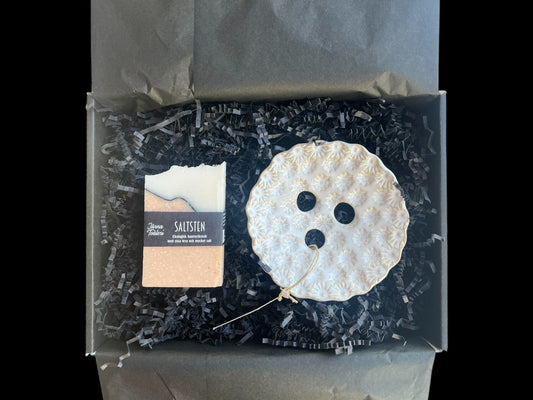 Presentlåda Saltsten med tvålfat