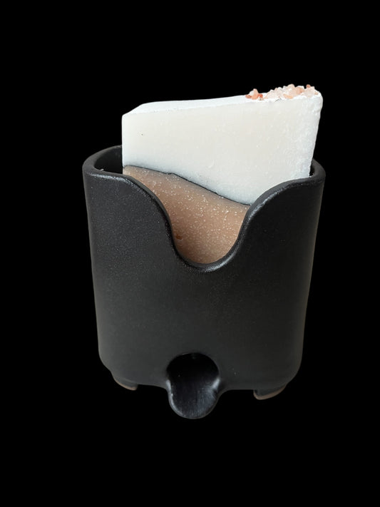 Tvålställ i keramik mattsvart