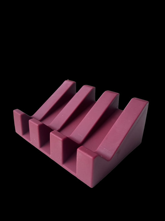 Tvålställ dubbelt vinrött