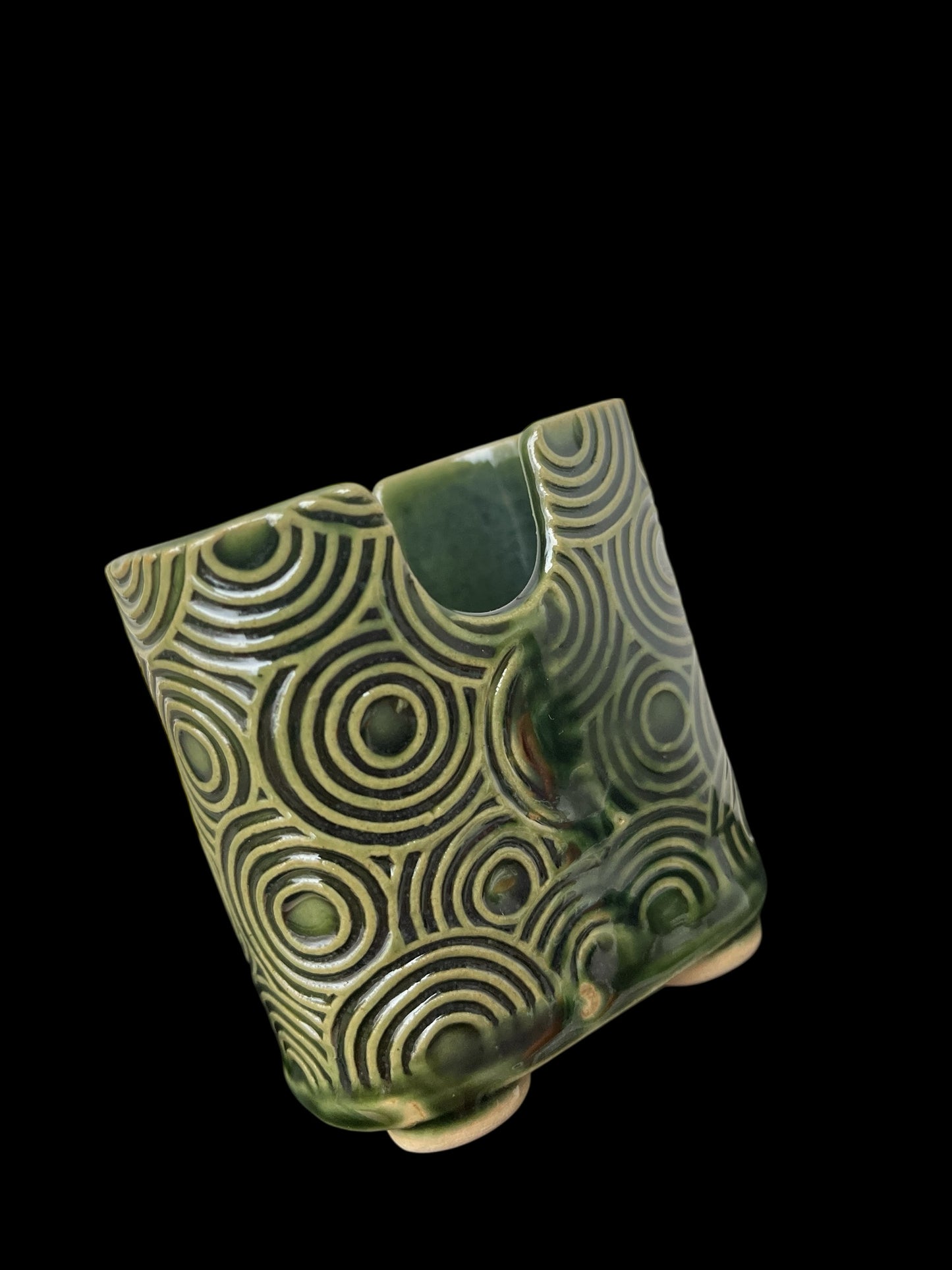 Tvålställ i keramik grön