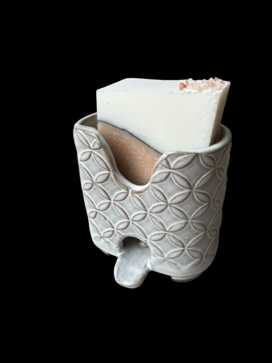 Tvålställ i keramik vit