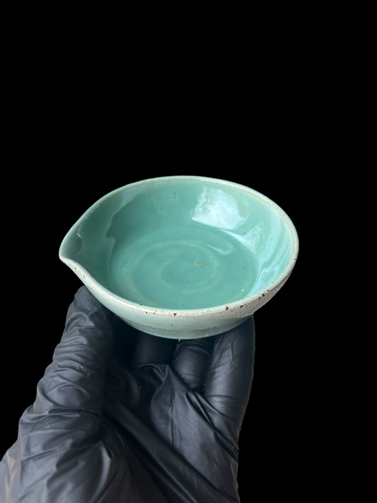 Disktvålsskål med pip mintgrön