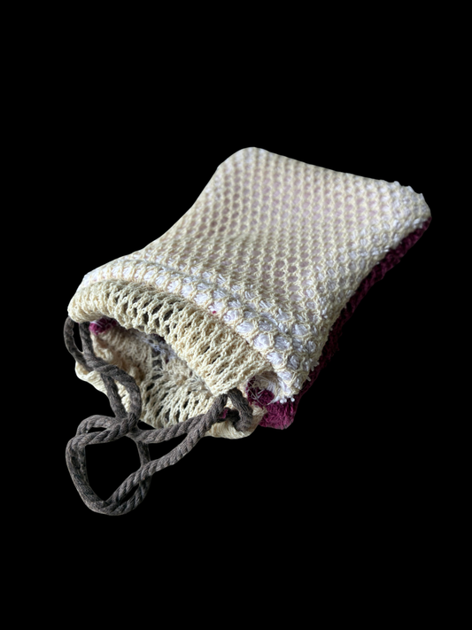 Exfoliating bag yellow