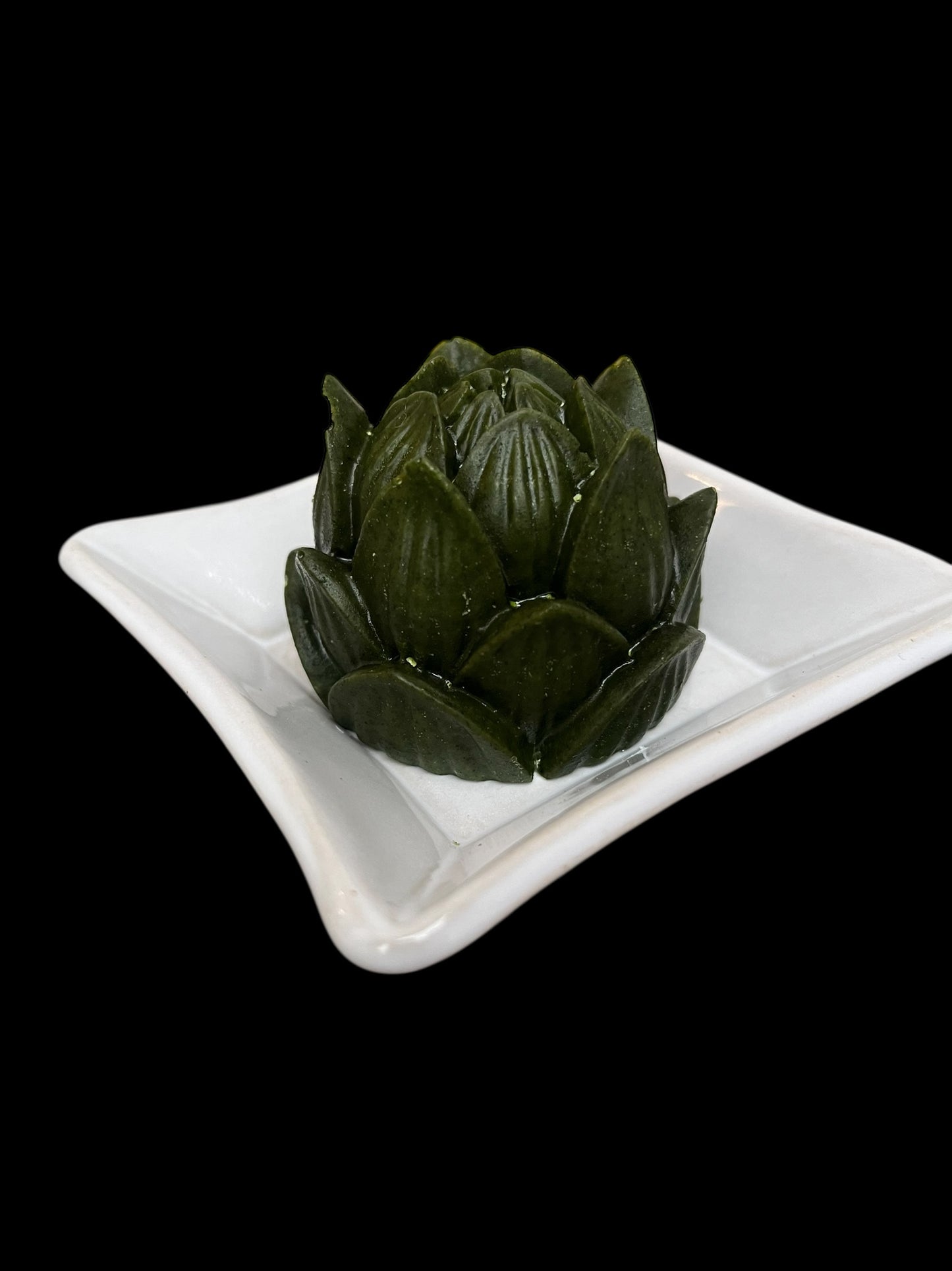 Kvadratisk disktvålsskål vit