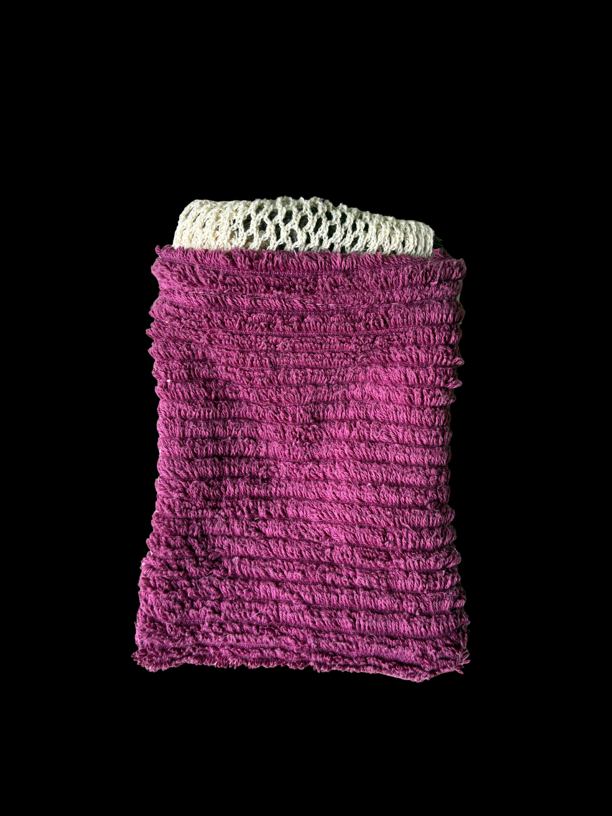 Exfoliating bag yellow