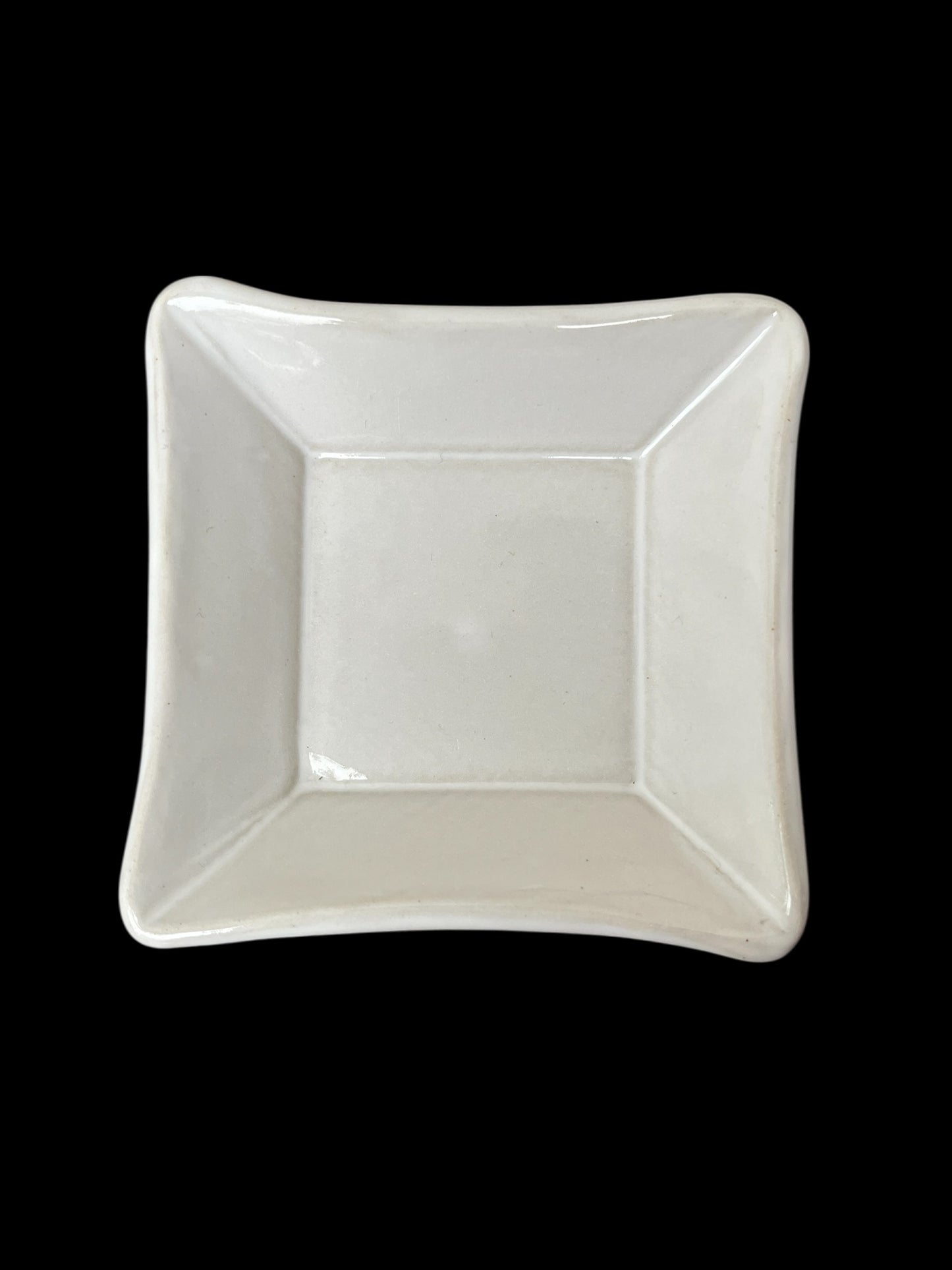 Kvadratisk disktvålsskål vit