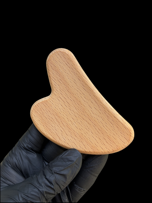 Gua Sha-massageverktyg i trä för ansiktet