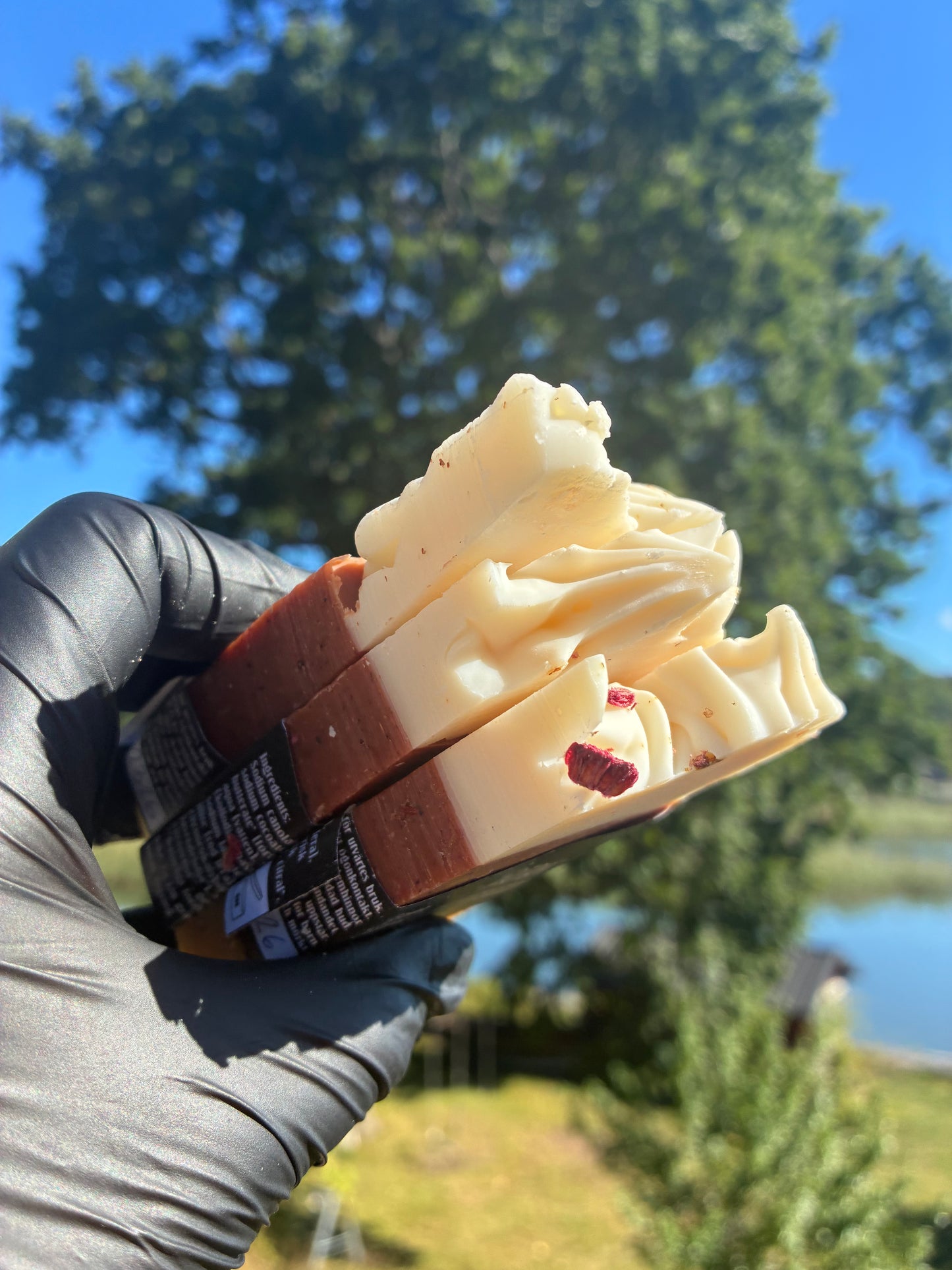 Zweite Sortierung Stück Kuchenhälfte