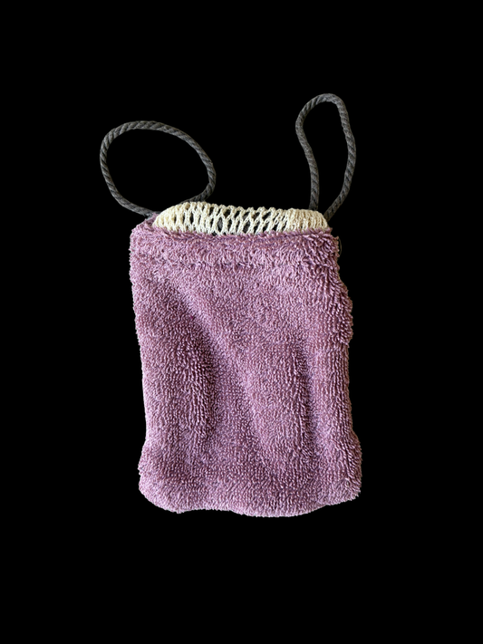 Exfolierande påse ljuslila