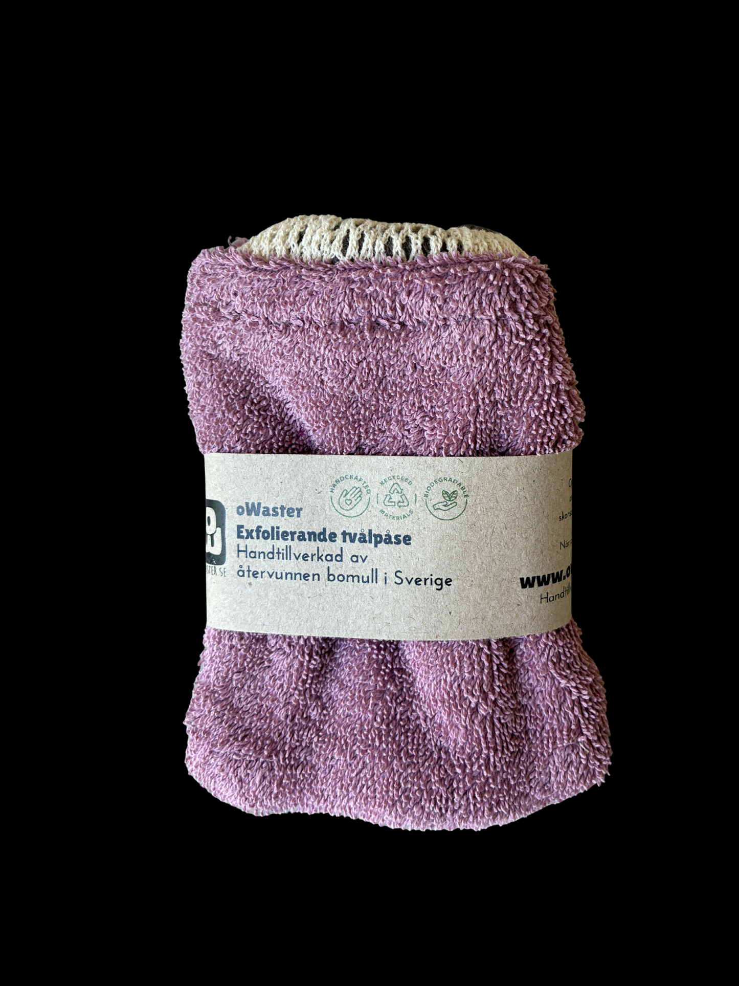 Exfolierande påse ljuslila