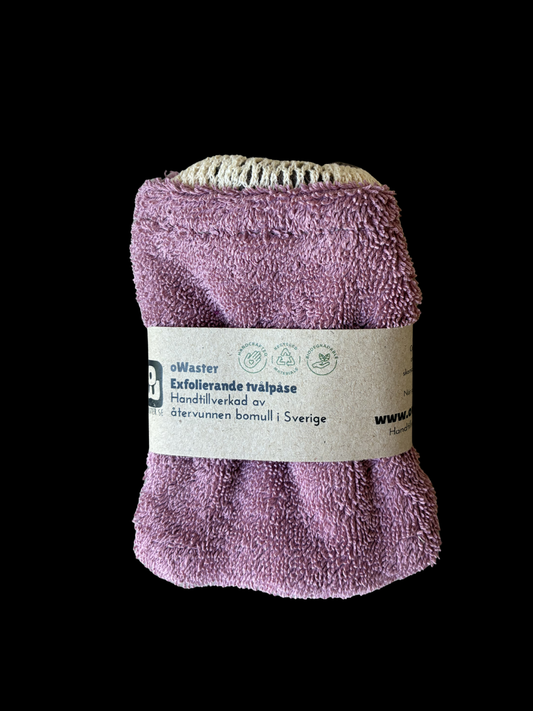 Exfolierande påse ljuslila