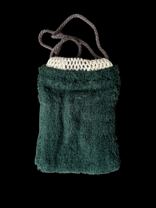 Exfoliating bag yellow