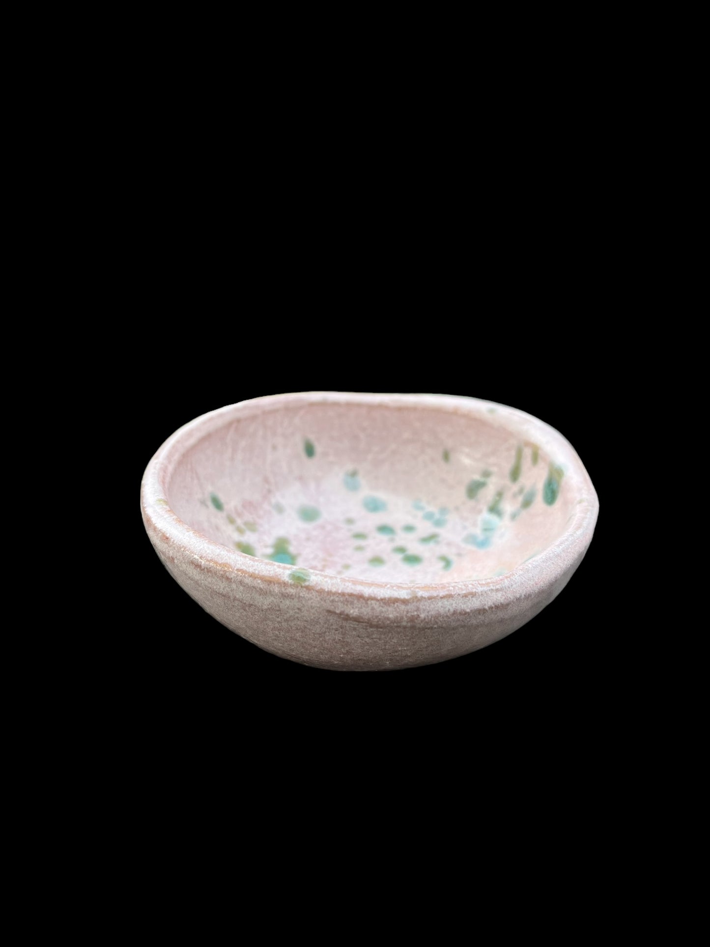 Ceramic bowl brown/turquoise