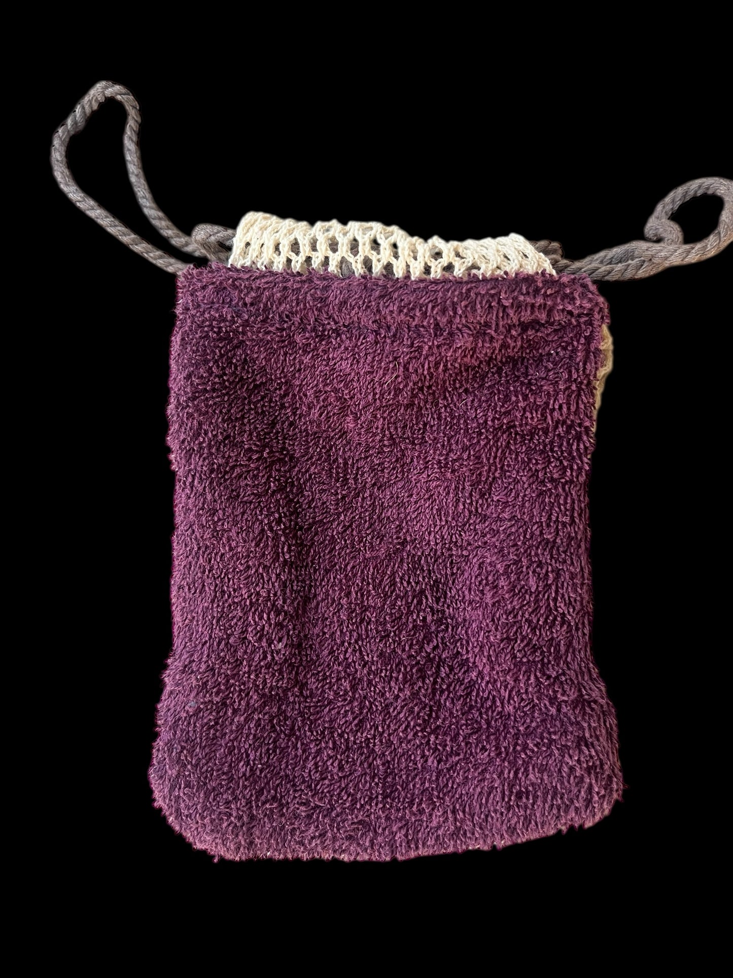 Exfolierande påse mörklila