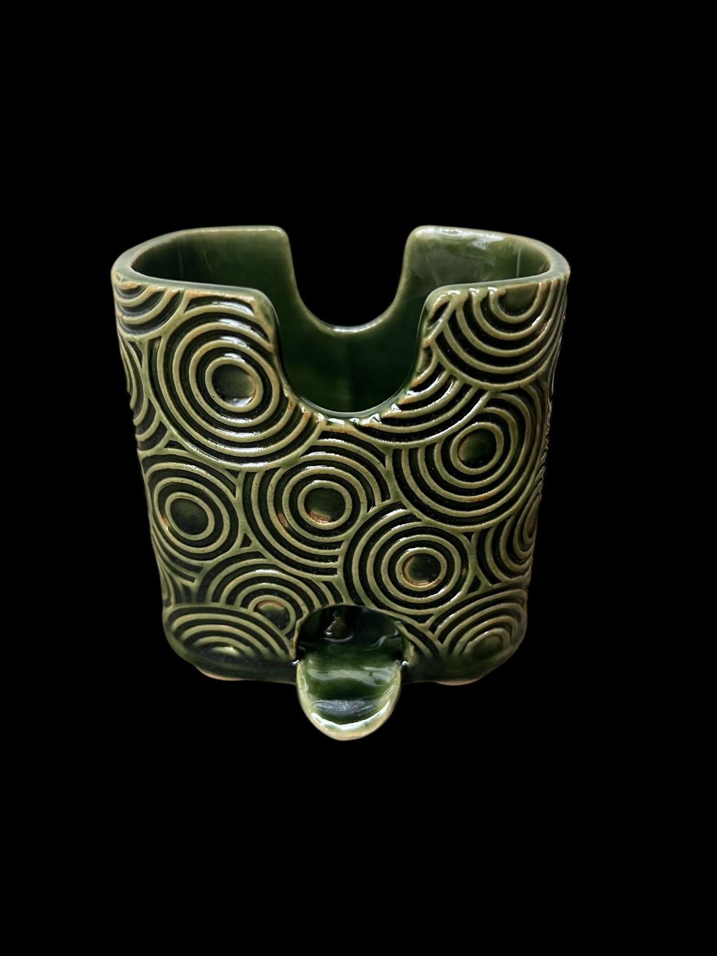 Tvålställ i keramik grön