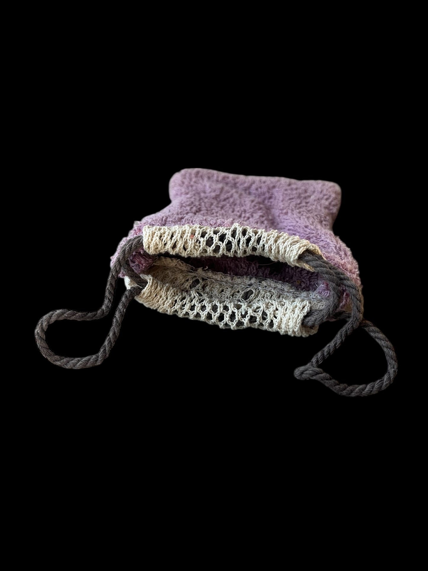 Exfolierande påse ljuslila