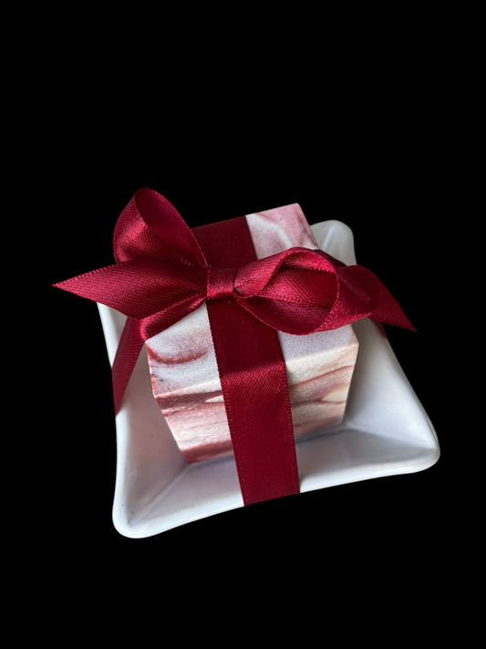 Paketpris Polkadisk med disktvålsskål vit