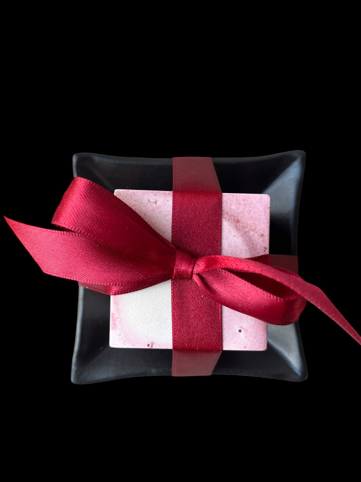 Paketpris Polkadisk med disktvålsskål mattsvart