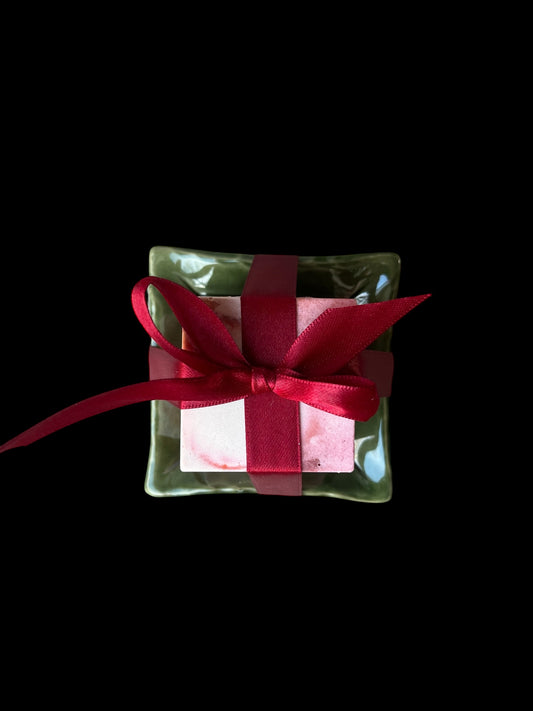 Paketpris Polkadisk med disktvålsskål grön