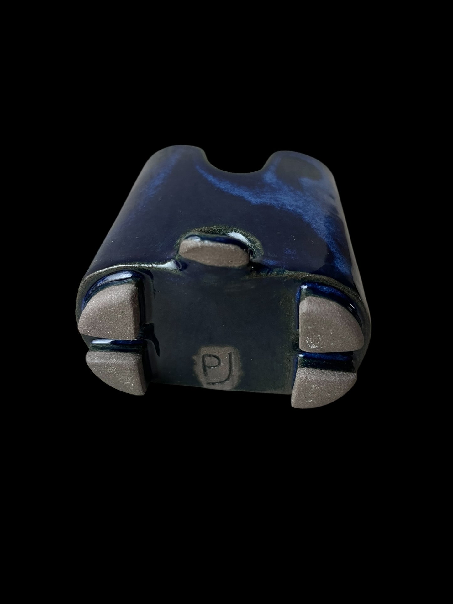 Tvålställ i keramik mörkblå