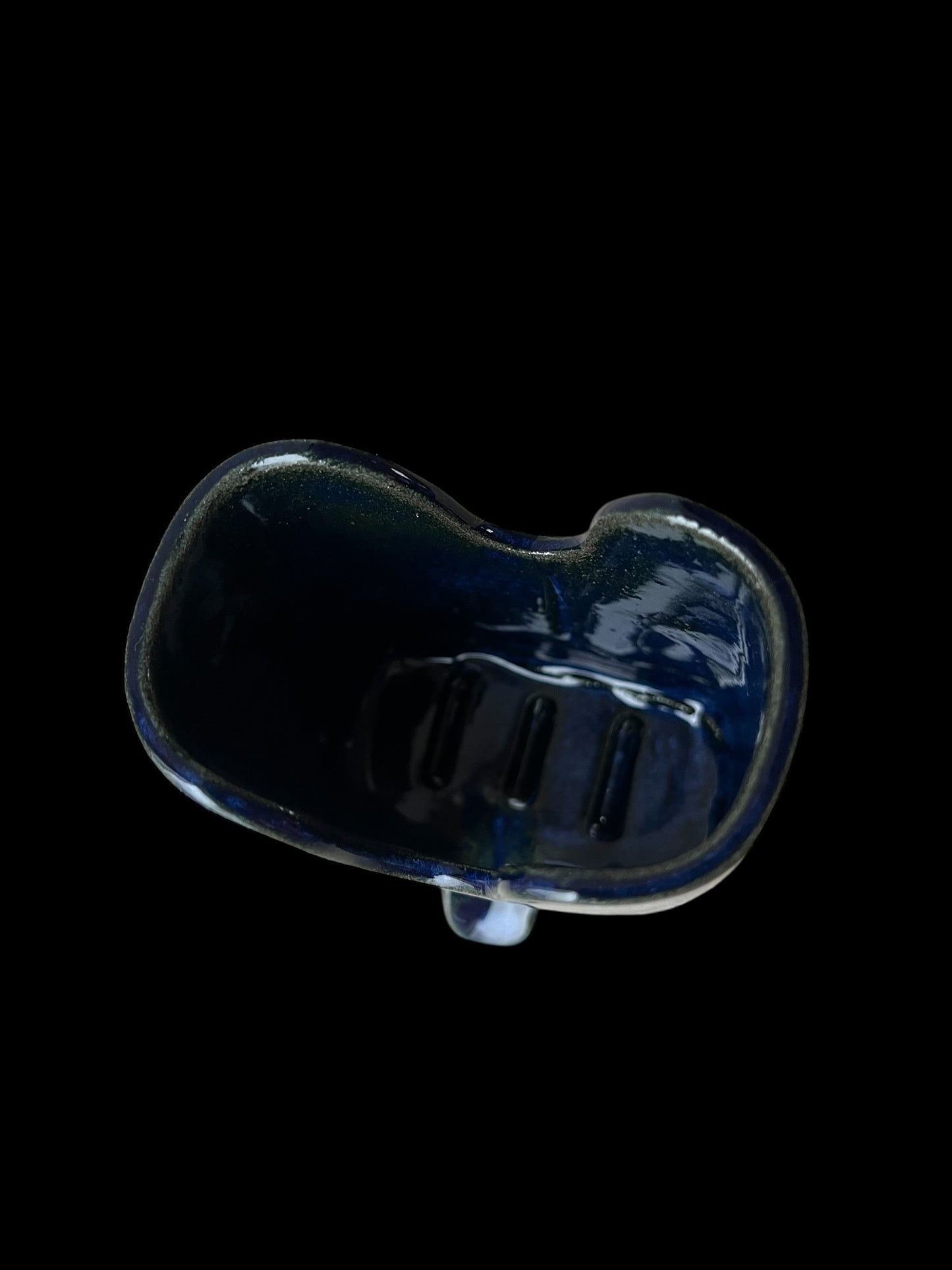 Tvålställ i keramik mörkblå