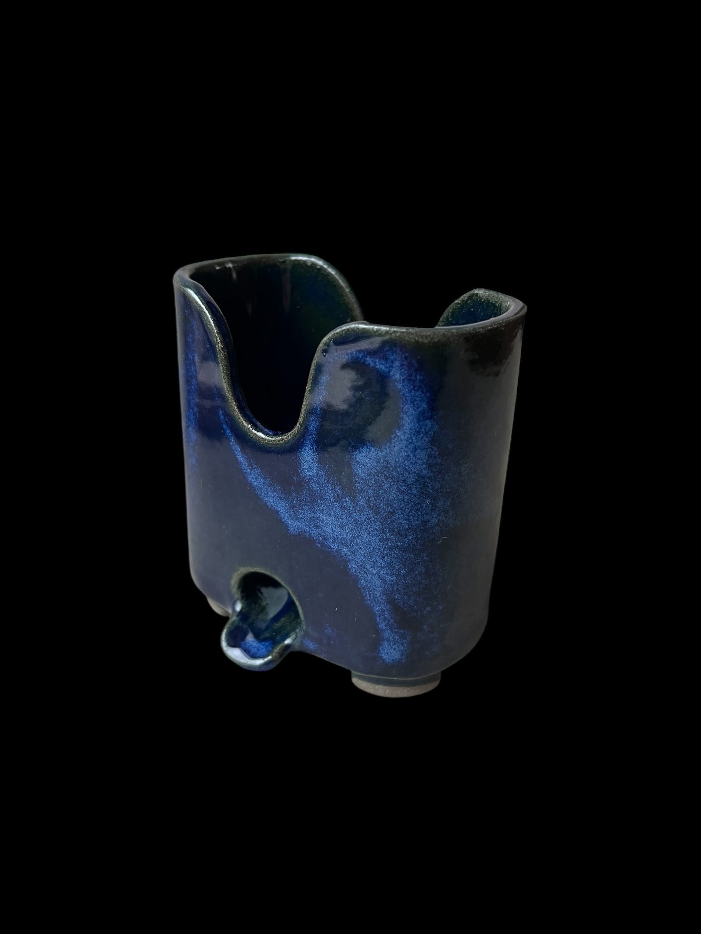 Tvålställ i keramik mörkblå