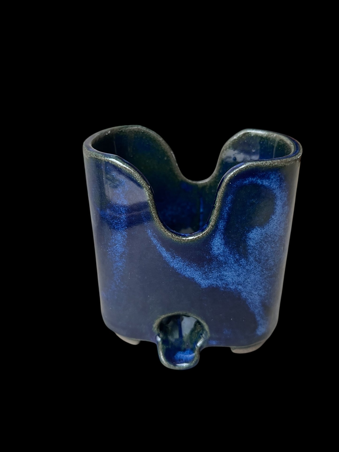 Tvålställ i keramik mörkblå