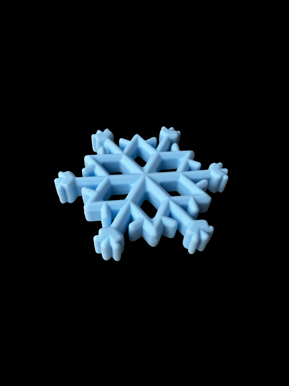 Silikonsnöflinga ljusblå