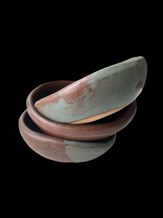 Keramikskål brun/turkos